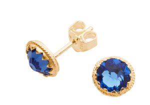 746611 Øyrepynt med stein, forgylt